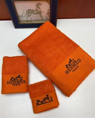 cheap quality Hermes Towel set of 3 pcs in orange